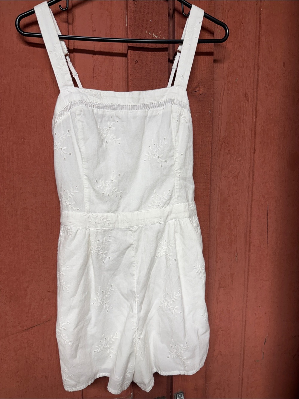 Hollister White Smocked Tube Romper